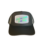 BLACK RETRO MERMAID TRUCKER HAT