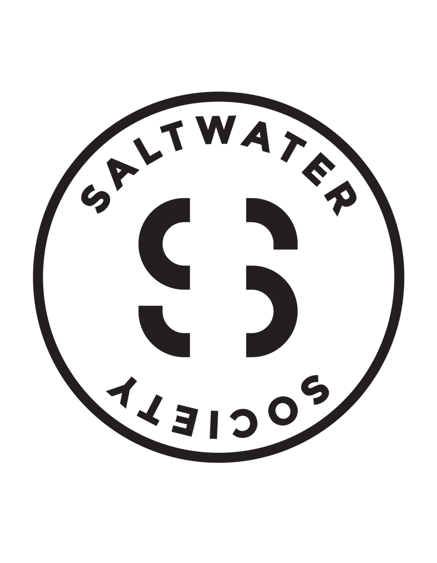 SALTWATER SOCIETY STICKER 3"