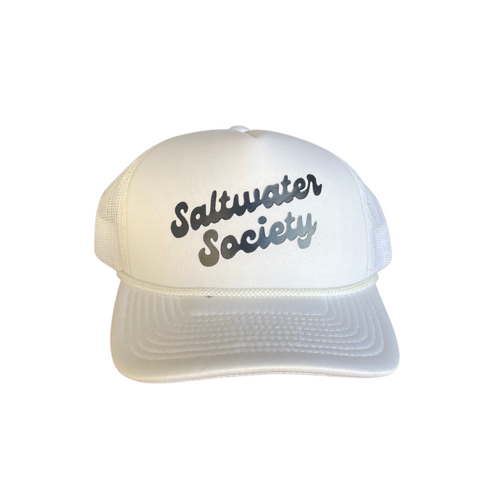 RETRO WHITE/BLACK TRUCKER HAT