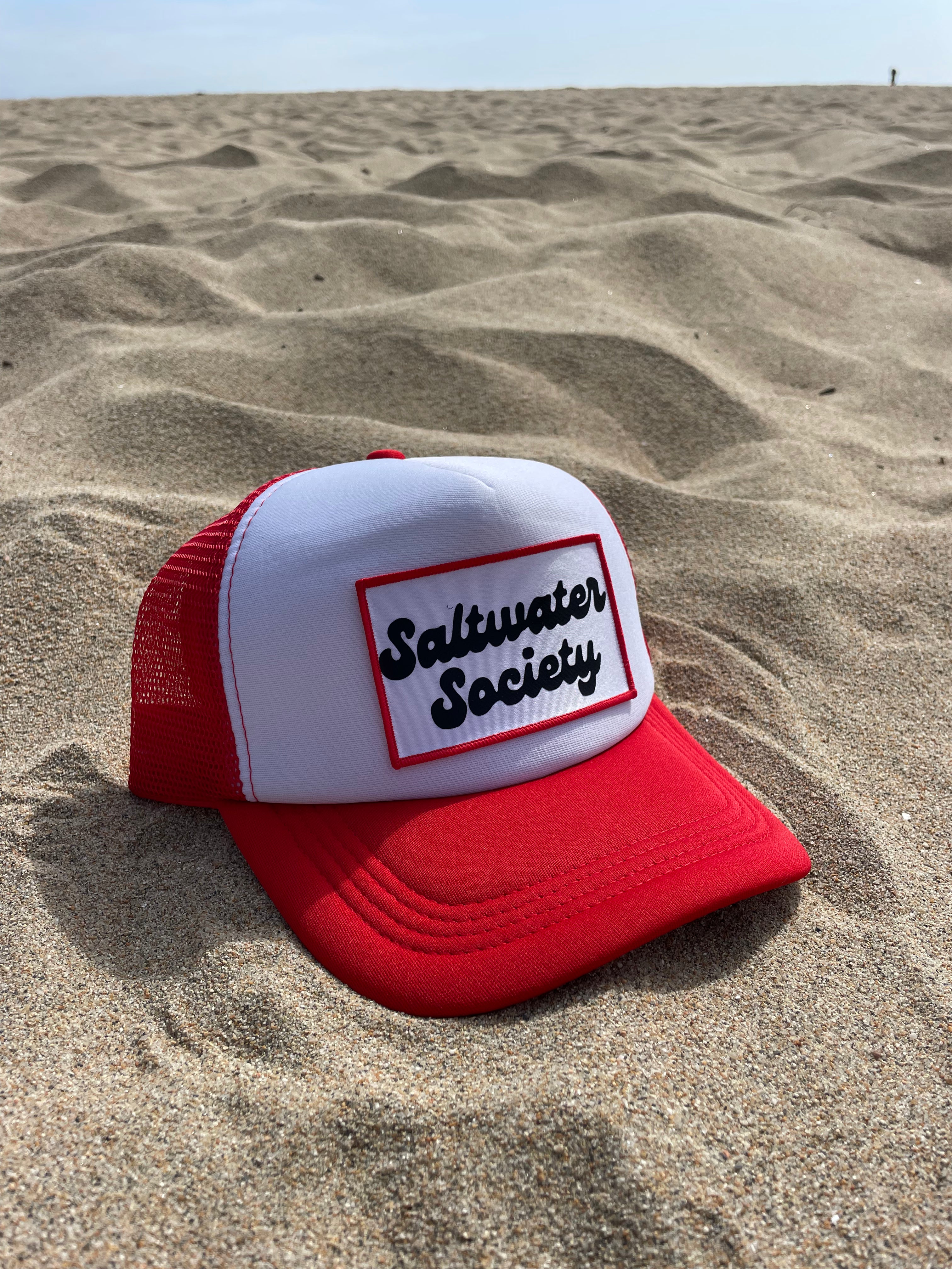 SALTWATER SOCIETY RETRO PATCH TRUCKER HAT