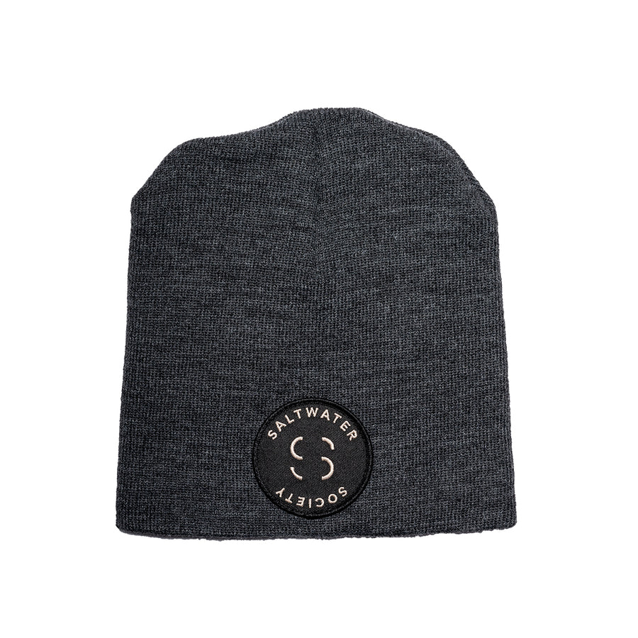 Saltwater Society  "Member Patch"  GRAY BEANIE