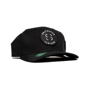Saltwater Society  "Member Patch"  BLACK SNAPBACK HAT