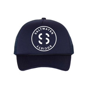 SALTWATER SOCIETY CIRCLE LOGO TRUCKER HAT